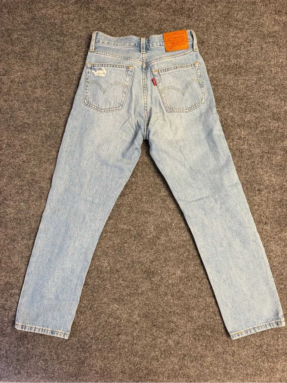 Levi's Light Blue Distressed Slim Straight Jeans